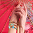 Goldene Schlange | Firefly Glas Wirbel Armband